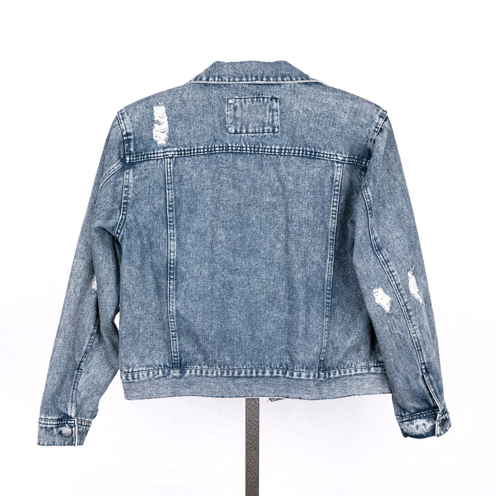 Ashley Vintage Charm Women's Denim Trucker Jacket Size 1X Classic Casual Western - Picture 6 of 7